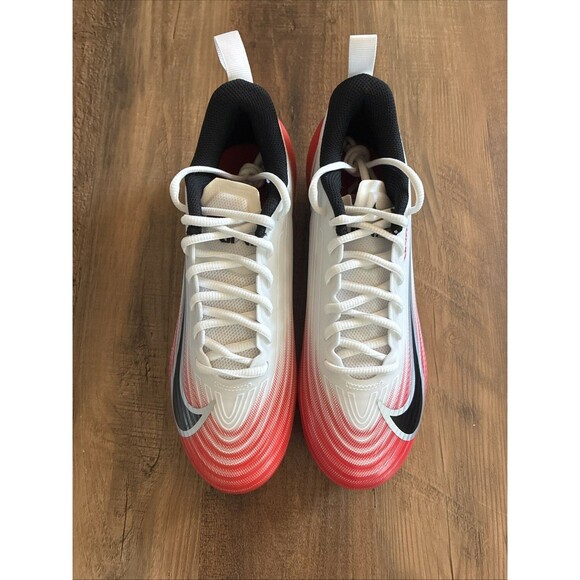 Nike Vapor Speed 3 Football Cleats White Red Men Size 7.5 New FB3303-102 - Picture 3 of 7